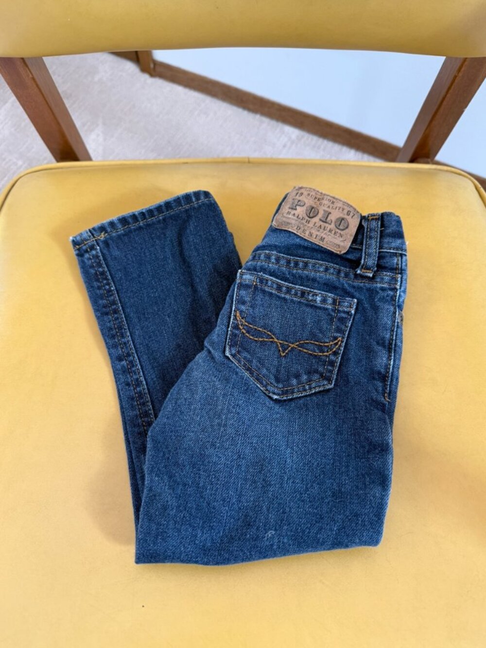 Polo Ralph Lauren 100% Cotton Dark Wash Denim Toddler Jeans Size 3T